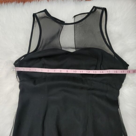 Vintage New Image Luxgoth Wedding Formal Cutout Maxi Dress Black Womens Size 12 - Picture 13 of 13